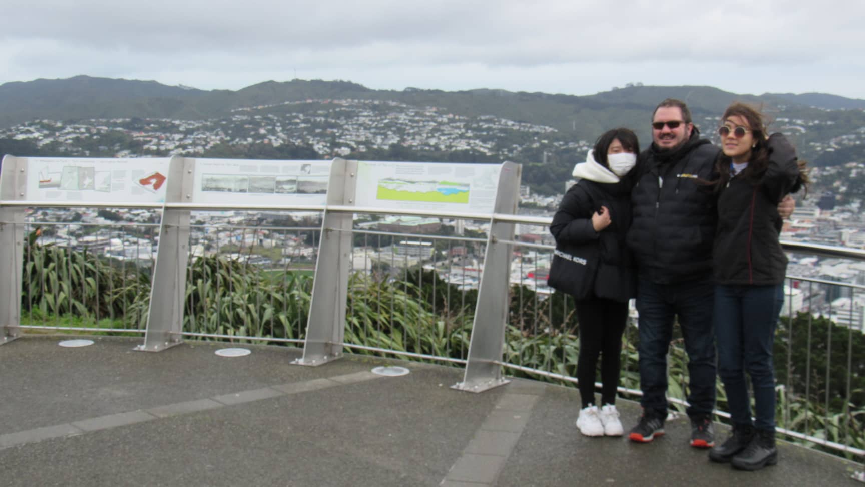 Foto em Wellington com Wakana e Peter